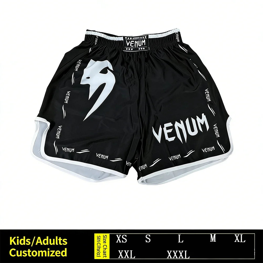 Men Women Muay Thai shorts Martial Arts Training Shorts