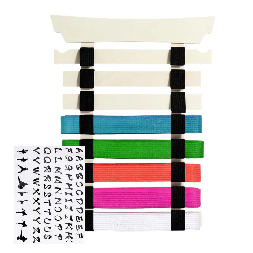 Taekwondo Belt Display Holder With Hanger And Stickers