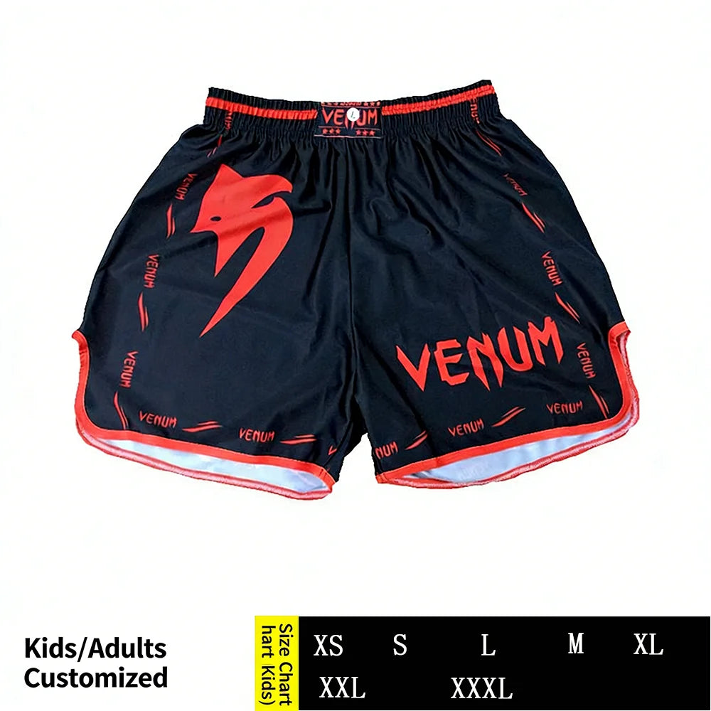 Men Women Muay Thai shorts Martial Arts Training Shorts