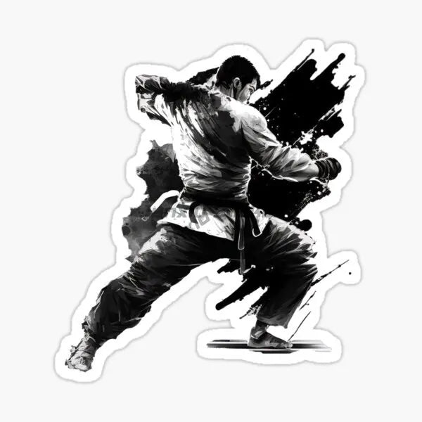 Taekwondo Combat Kicking Creative PVC Car Stickers Accessories Window Wall Decal Customizable Size 10 cm,13cm,16cm ,20 cm sizes