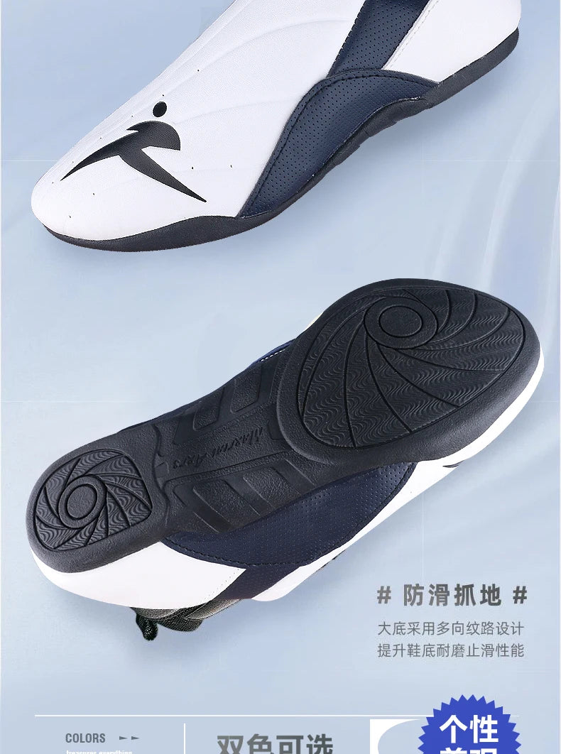 Taekwondo Lifestyle Shoes Thicker Soft Bottom Rubber Bottom Shoes Adult Men Women Breathable Martial Arts Shoes for Instructors