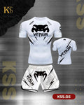 UFC Boxing Muay Thai Short Sleeved Shorts Set MMA Men's and Women's Outdoor Sports Casual Fashion Trend for Adults and Children