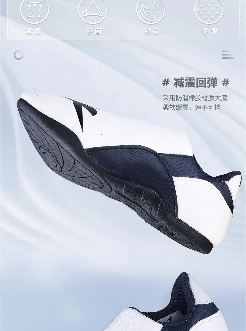 Taekwondo Lifestyle Shoes Thicker Soft Bottom Rubber Bottom Shoes Adult Men Women Breathable Martial Arts Shoes for Instructors