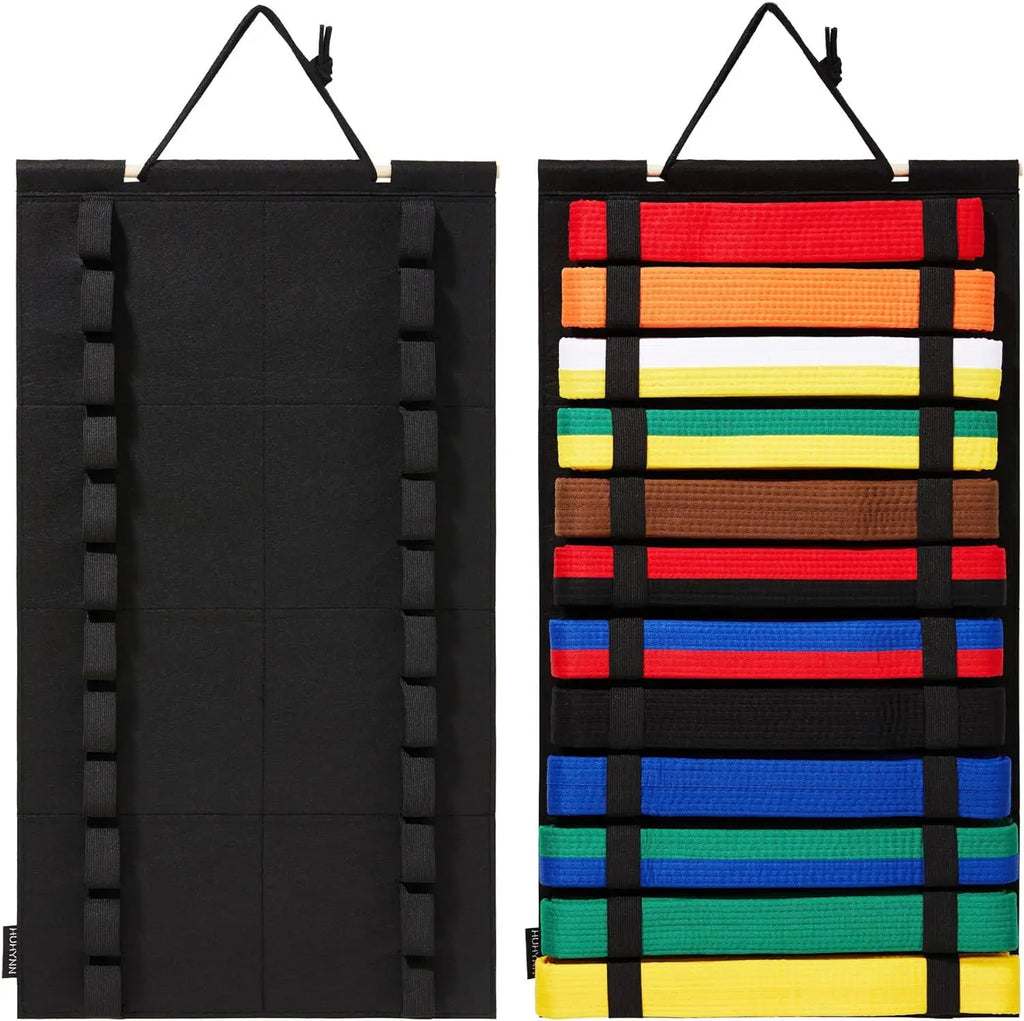 Taekwondo Belt Display Hanging Belt Medal Storage Wall Hanging Bag ( Double Sided)