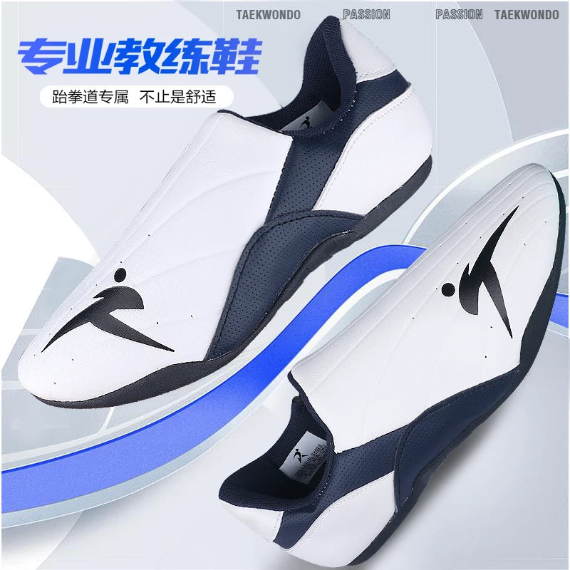 Taekwondo Lifestyle Shoes Thicker Soft Bottom Rubber Bottom Shoes Adult Men Women Breathable Martial Arts Shoes for Instructors