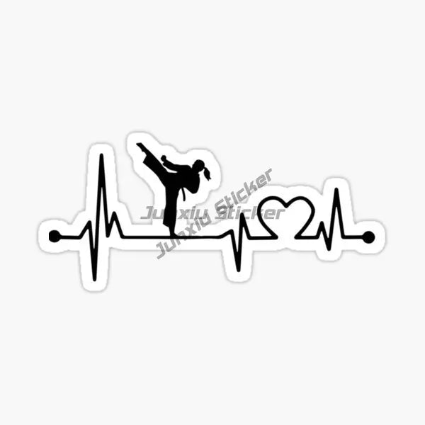 Taekwondo Combat Kicking Creative PVC Car Stickers Accessories Window Wall Decal Customizable Size 10 cm,13cm,16cm ,20 cm sizes