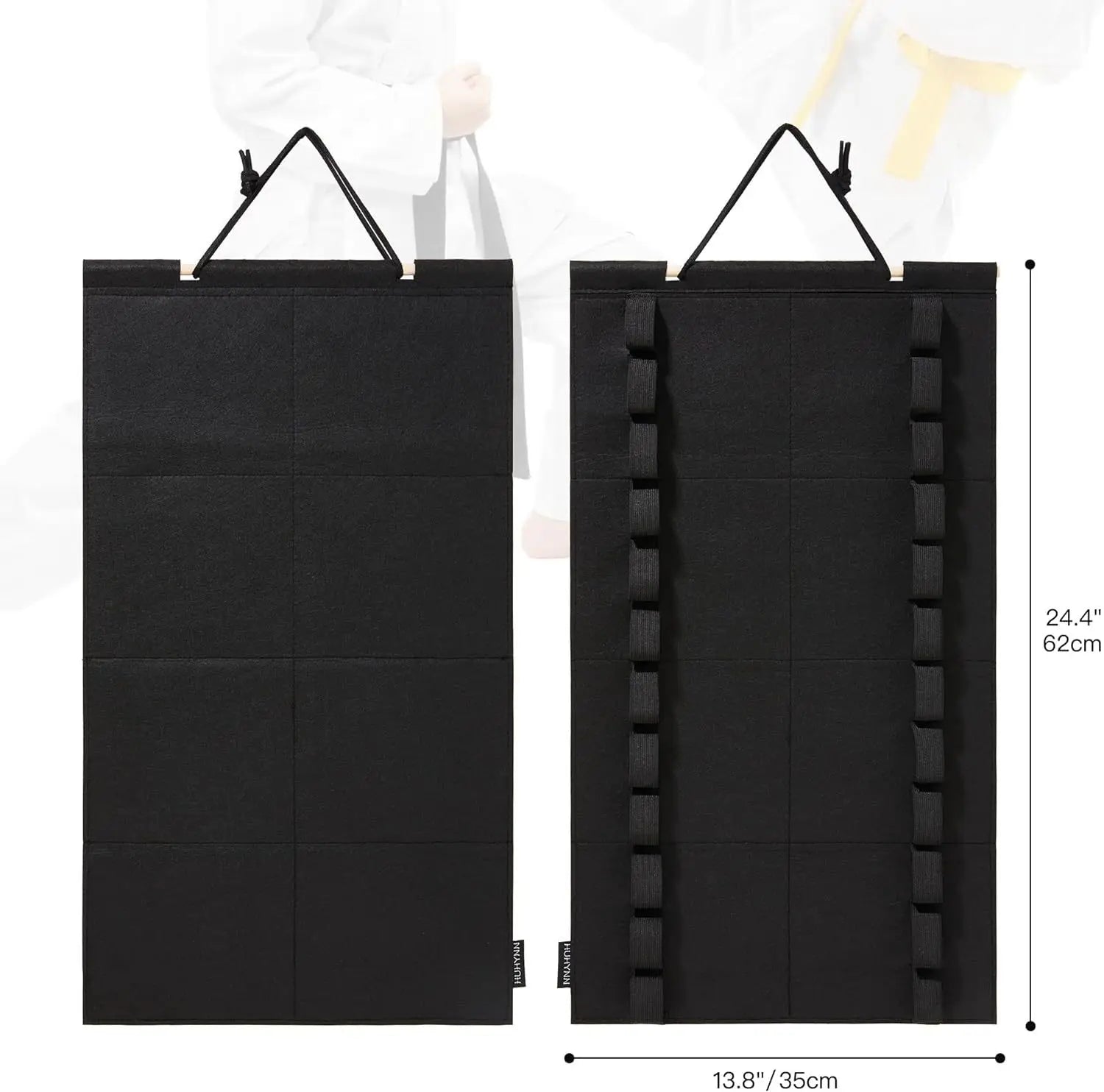 Taekwondo Belt Display Hanging Belt Medal Storage Wall Hanging Bag ( Double Sided)