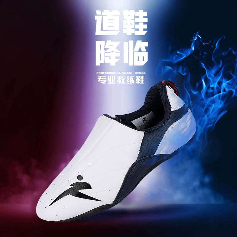 Taekwondo Lifestyle Shoes Thicker Soft Bottom Rubber Bottom Shoes Adult Men Women Breathable Martial Arts Shoes for Instructors